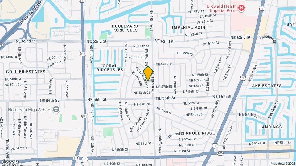 5706 NE 17th Terrace Map and Location Details