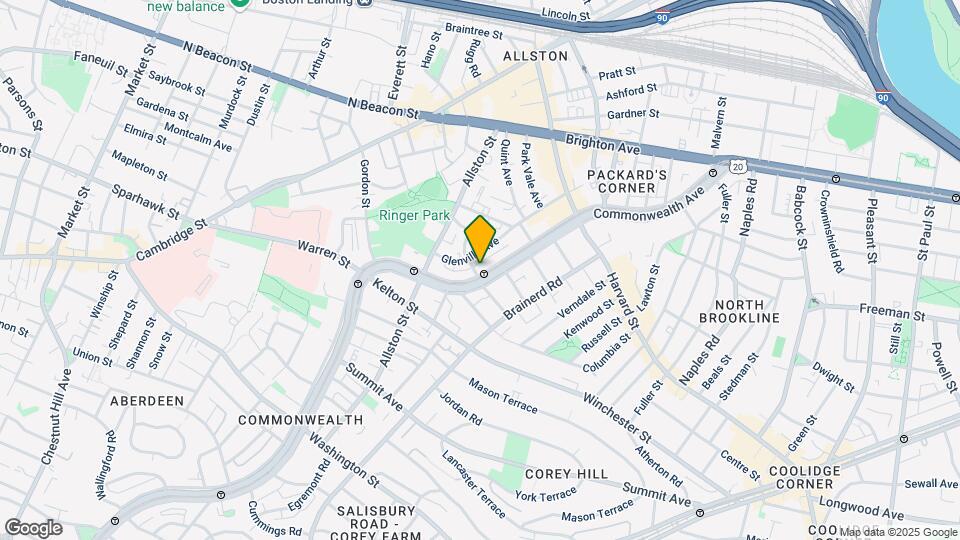 1315 Commonwealth Ave, Unit 105 Map and Location Details