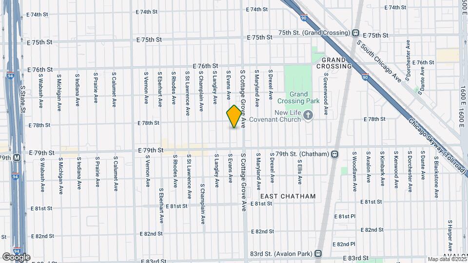 7823 S Evans Ave Map and Location Details
