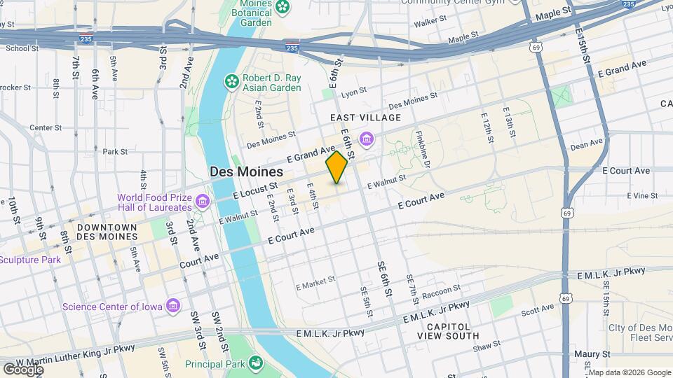 309 E 5th St, Unit 401 Mapa y Detalles de la Ubicación