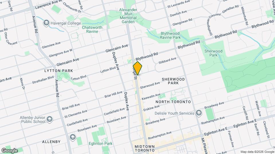 2615 Yonge St Map and Location Details