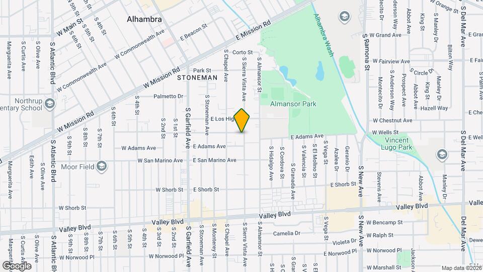 328 E Linda Vista Ave Mapa y Detalles de la Ubicación