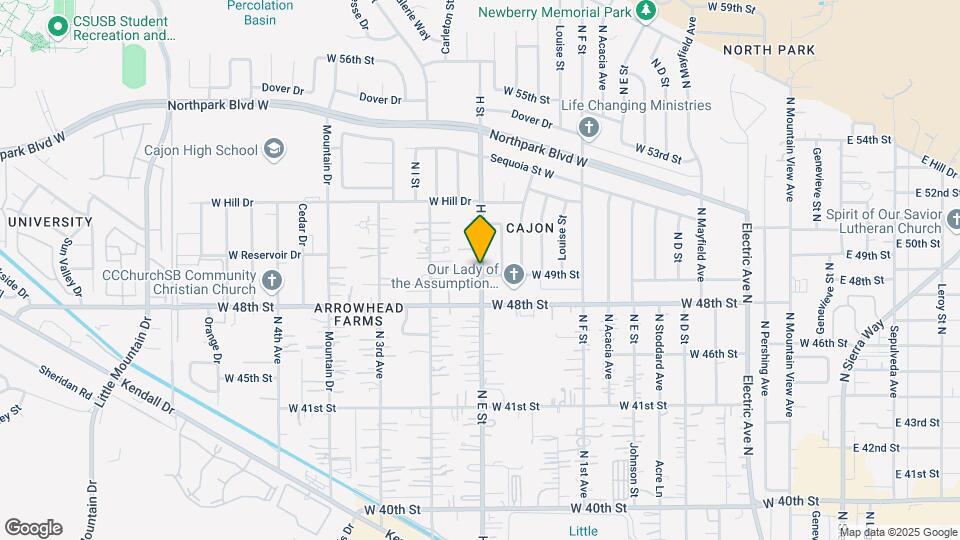 4250 N H St Map and Location Details