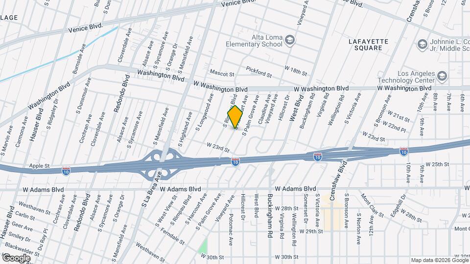 2102 S Harcourt Ave Map and Location Details