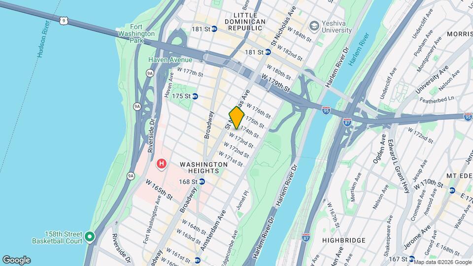 563 W 173rd St, Unit 11 Map and Location Details