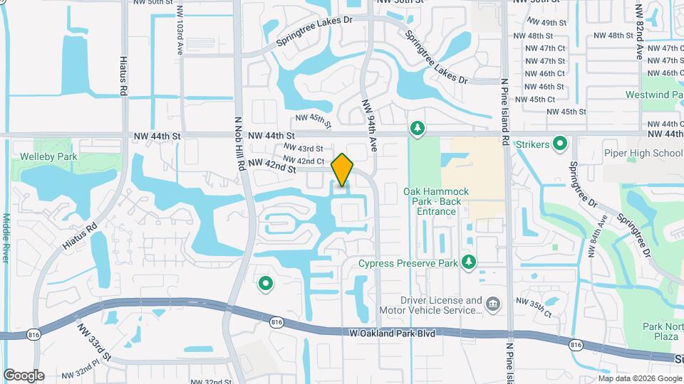 9505 NW 42nd St Map and Location Details