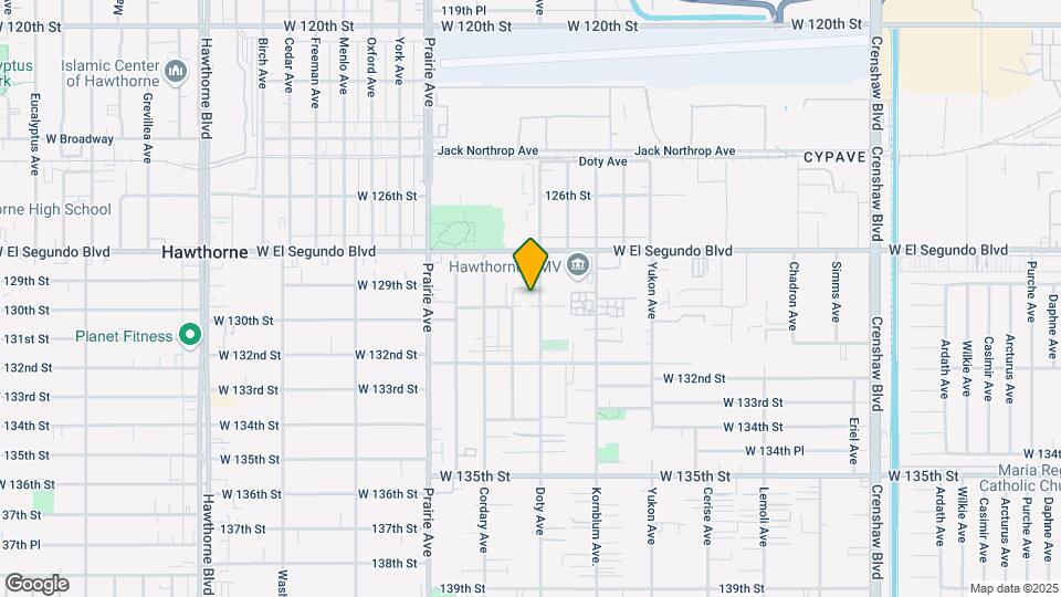 12923 Doty Ave Map and Location Details