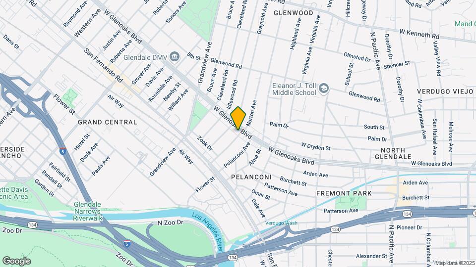 970 W Glenoaks Blvd Mapa y Detalles de la Ubicación
