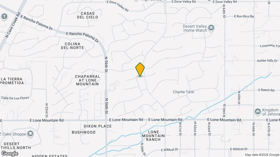 5907 E Calle de Las Estrellas Rd Map and Location Details