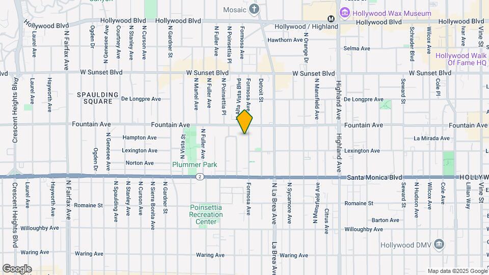 1231 N Formosa Ave Mapa y Detalles de la Ubicación