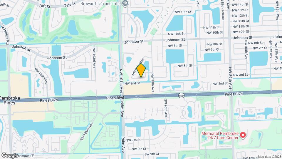 9860 NW 3rd St Map and Location Details