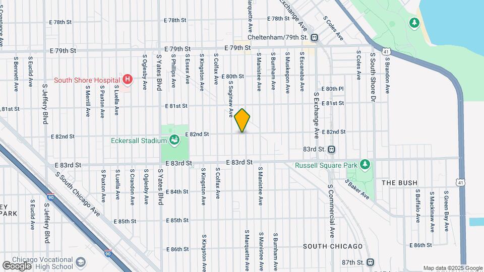 8204 S Marquette Ave Map and Location Details