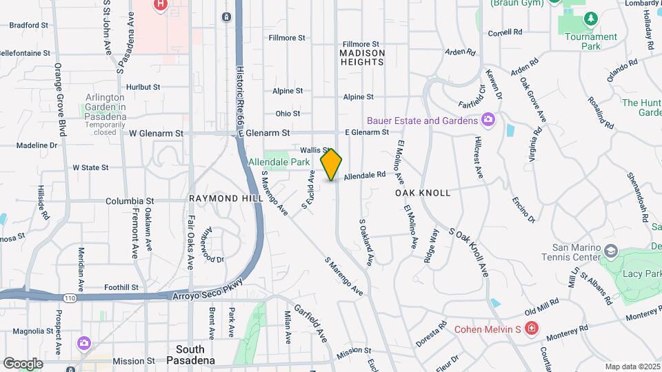 1221 S Los Robles Ave Map and Location Details