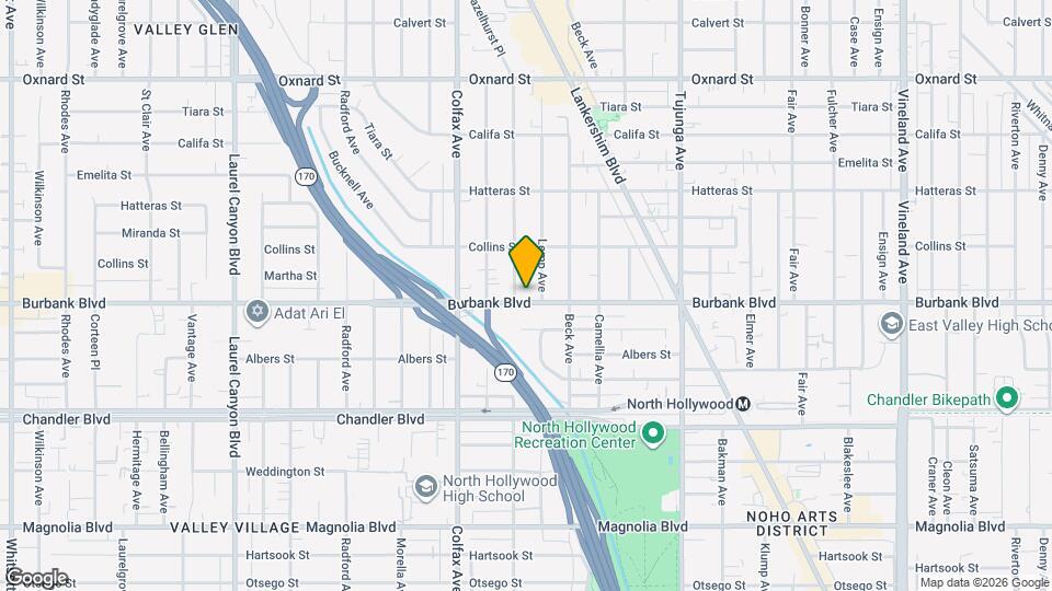 11615 Burbank Blvd Map and Location Details