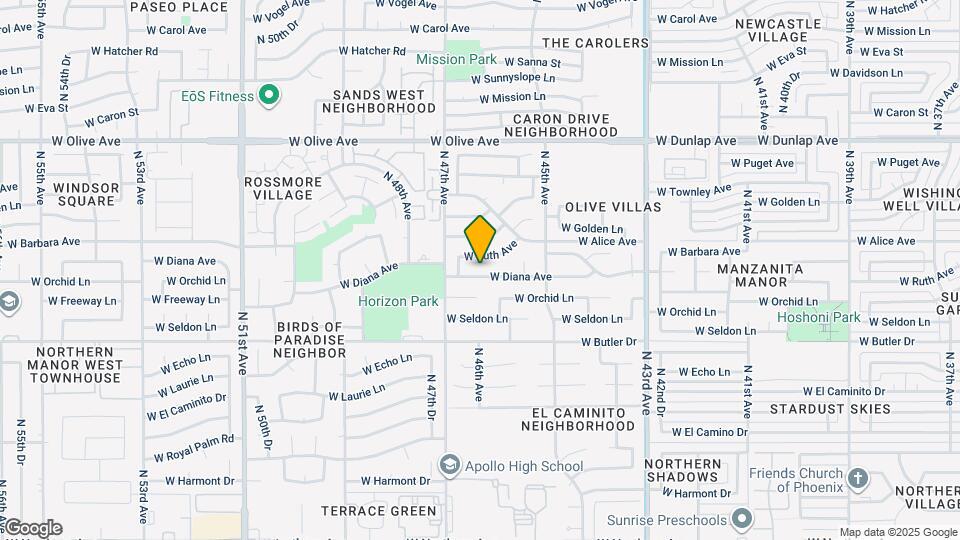 4614 W Diana Ave Mapa y Detalles de la Ubicación