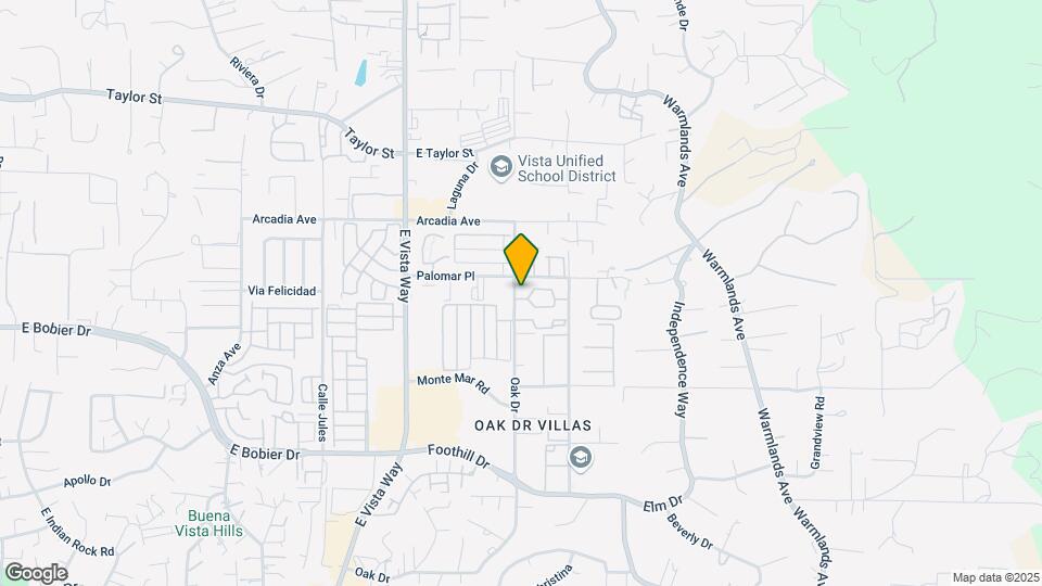 1575 Oak Apartment Homes Map and Location Details