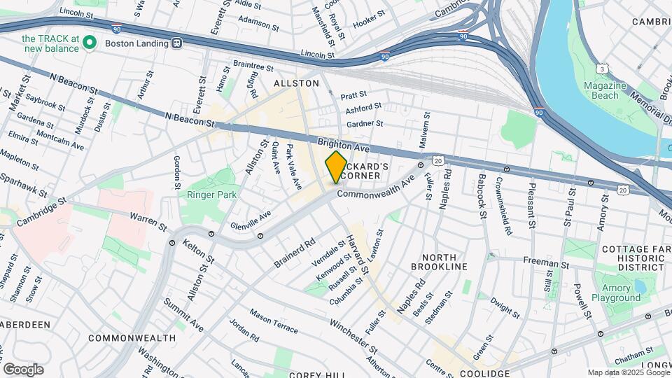 1215 Commonwealth Ave, Unit 4 Map and Location Details