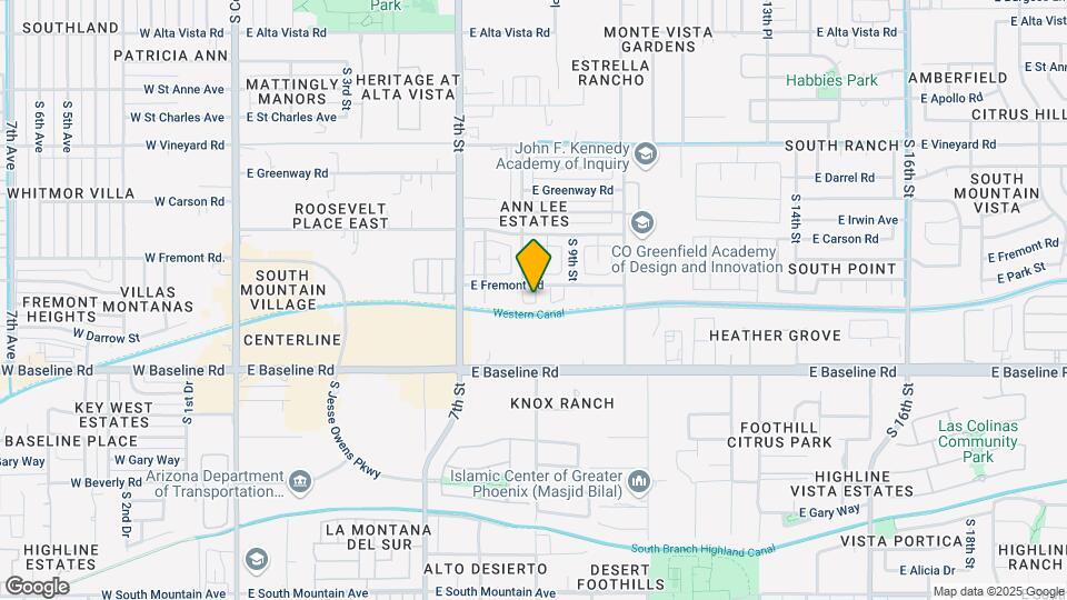 7210 S 8th Pl Map and Location Details