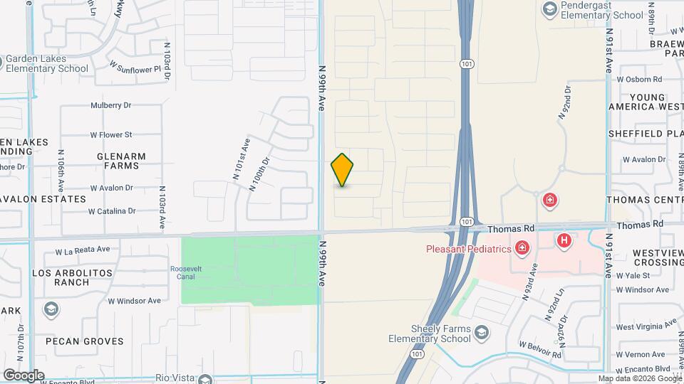 9836 W Catalina Dr Map and Location Details