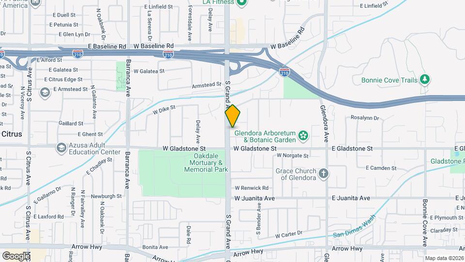 1334 S Grand Ave Mapa y Detalles de la Ubicación