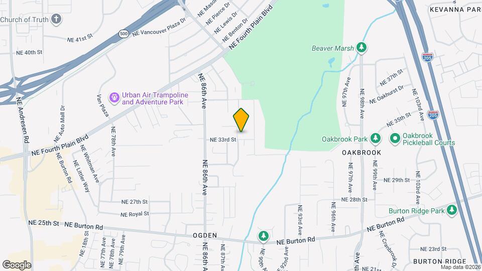 8808 NE 33rd St Map and Location Details