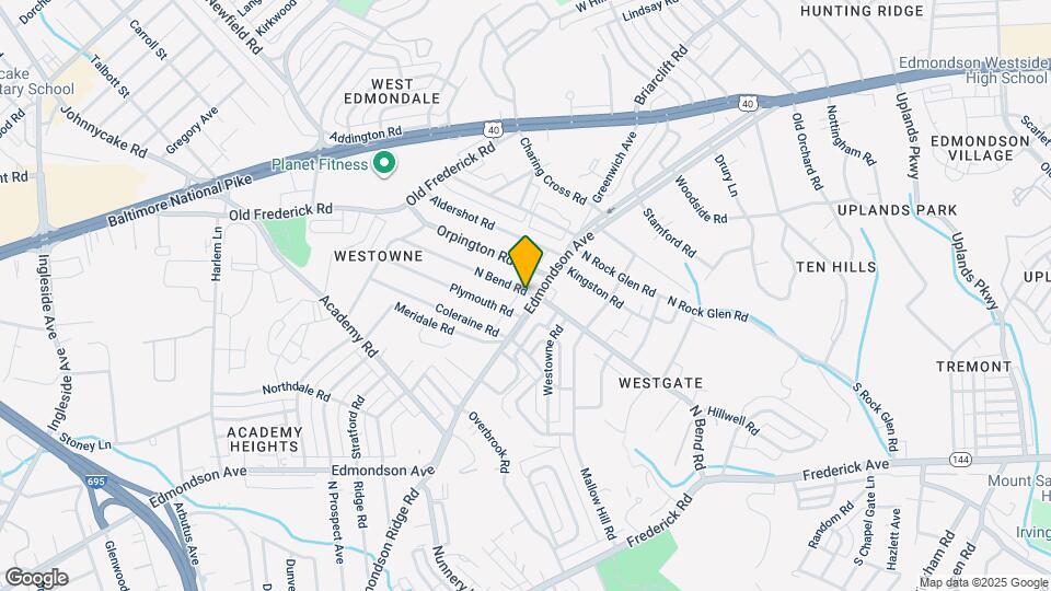 5500 Edmondson Ave Map and Location Details