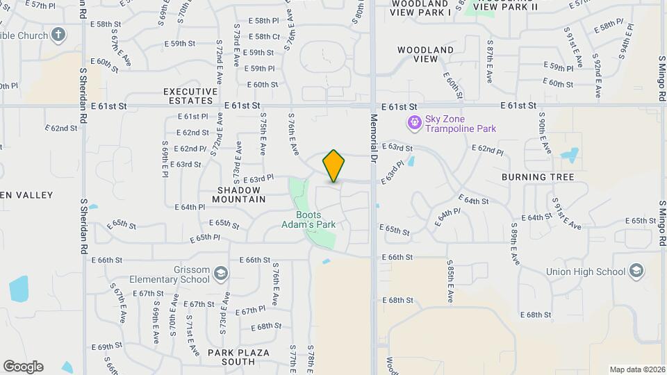 6358 S 80th E Ave Map and Location Details