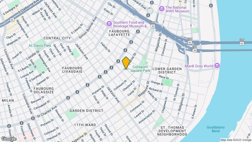 1810 Prytania St Map and Location Details