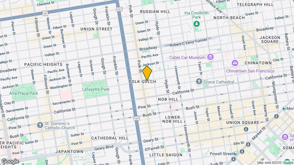 1665 Clay St Map and Location Details