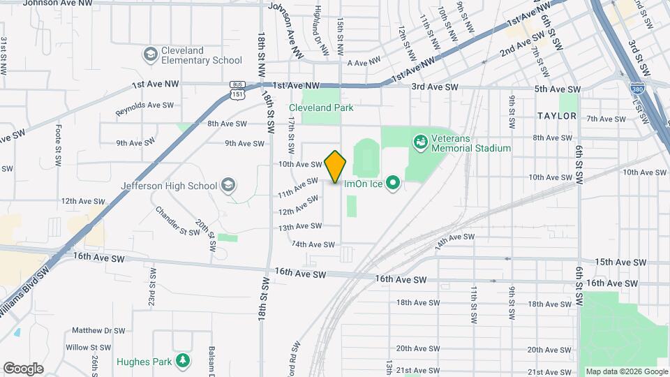 1102 15th St SW Map and Location Details