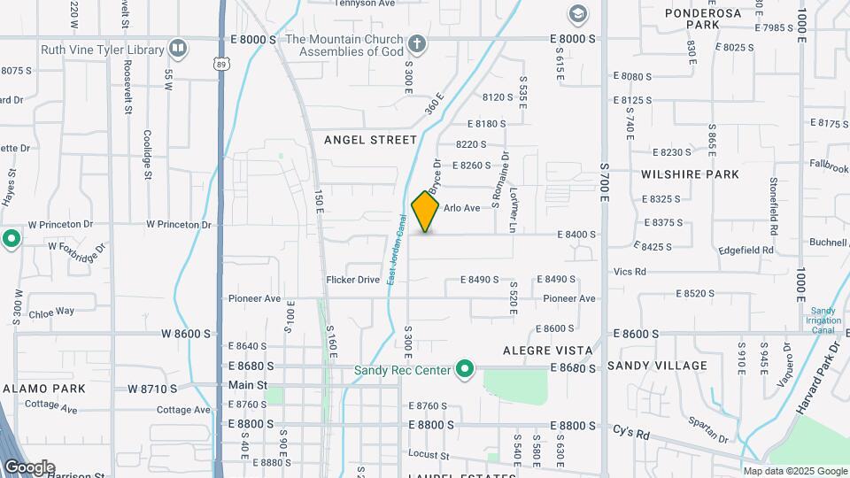 332 E 8400 S Map and Location Details