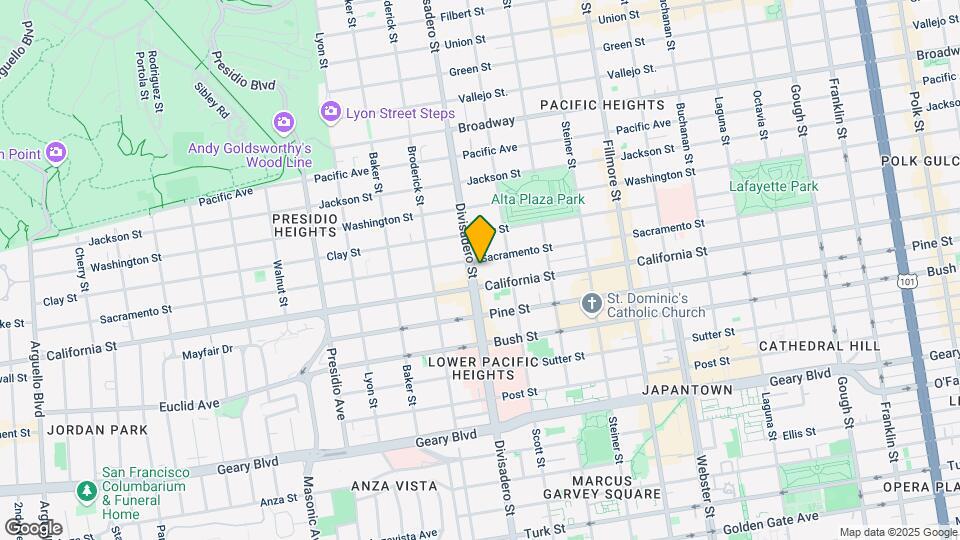 2038 Divisadero Map and Location Details