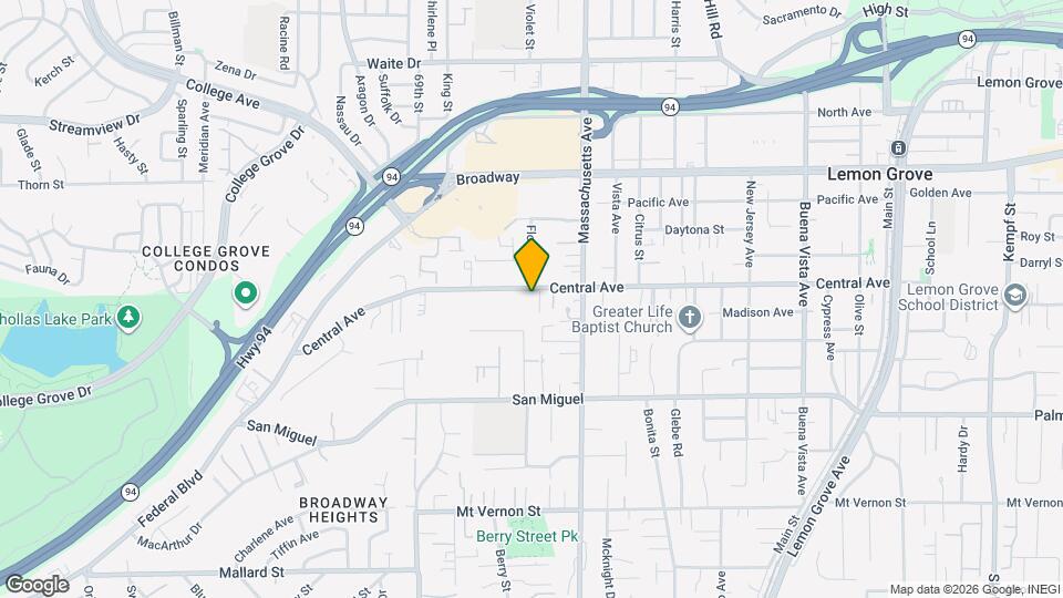 7105 Central Ave Map and Location Details