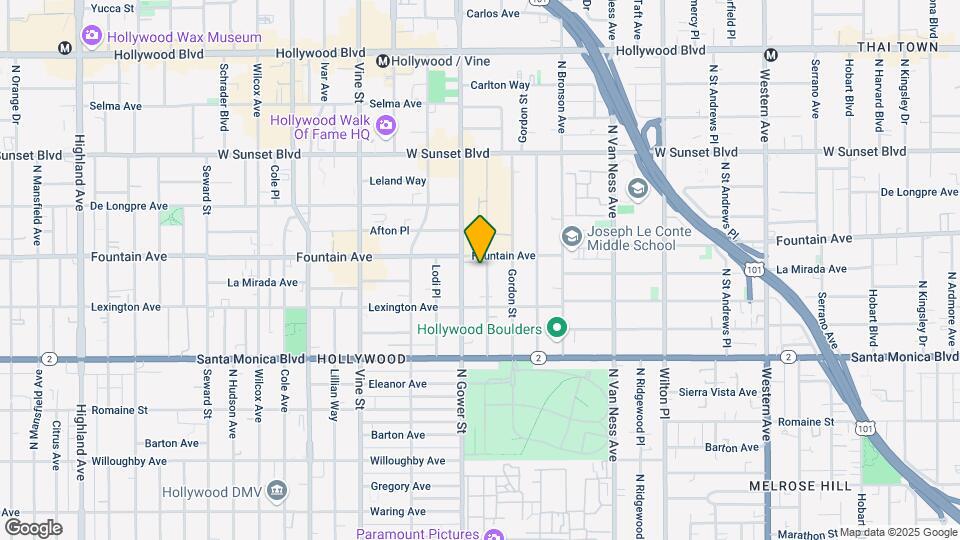1249 N Beachwood Dr Map and Location Details