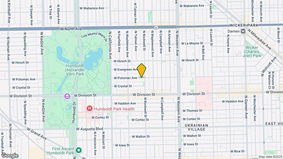 2609 W Potomac Ave, Unit 1R Map and Location Details