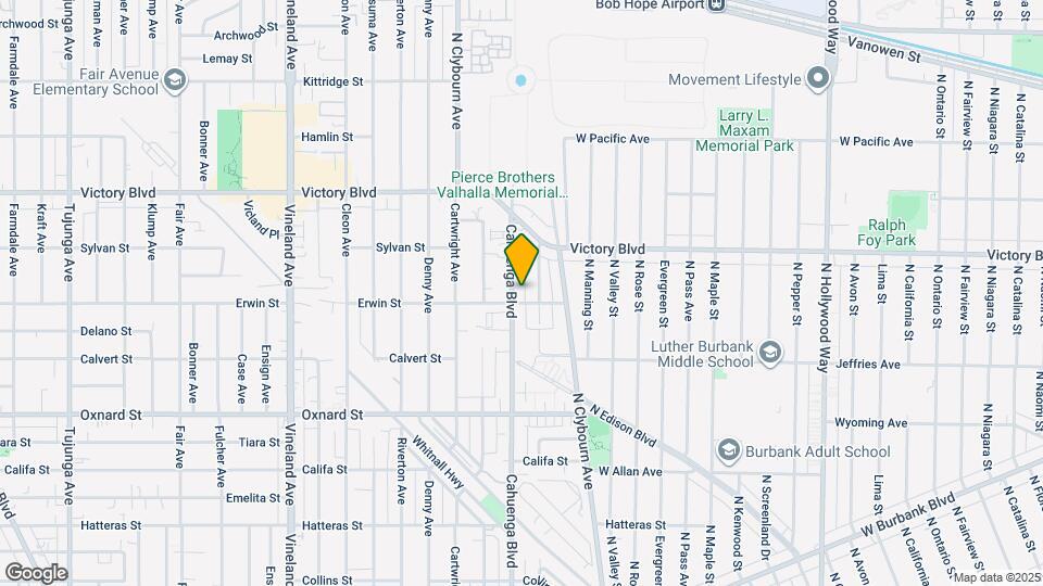 6206 Cahuenga Blvd Map and Location Details