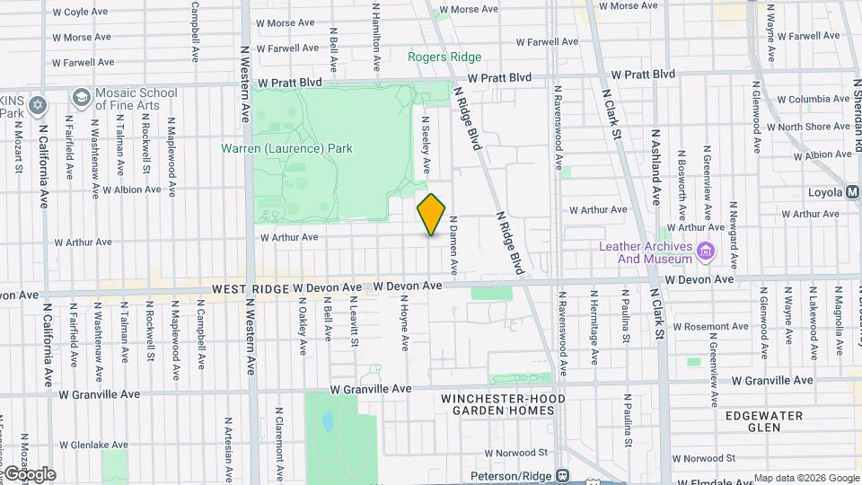 6456 N Seeley Ave Map and Location Details