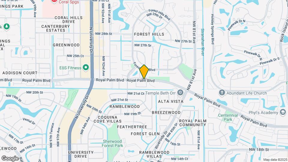 8820 Royal Palm Blvd Map and Location Details