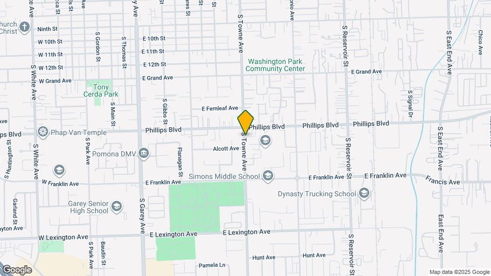 1542 S Towne Ave Map and Location Details
