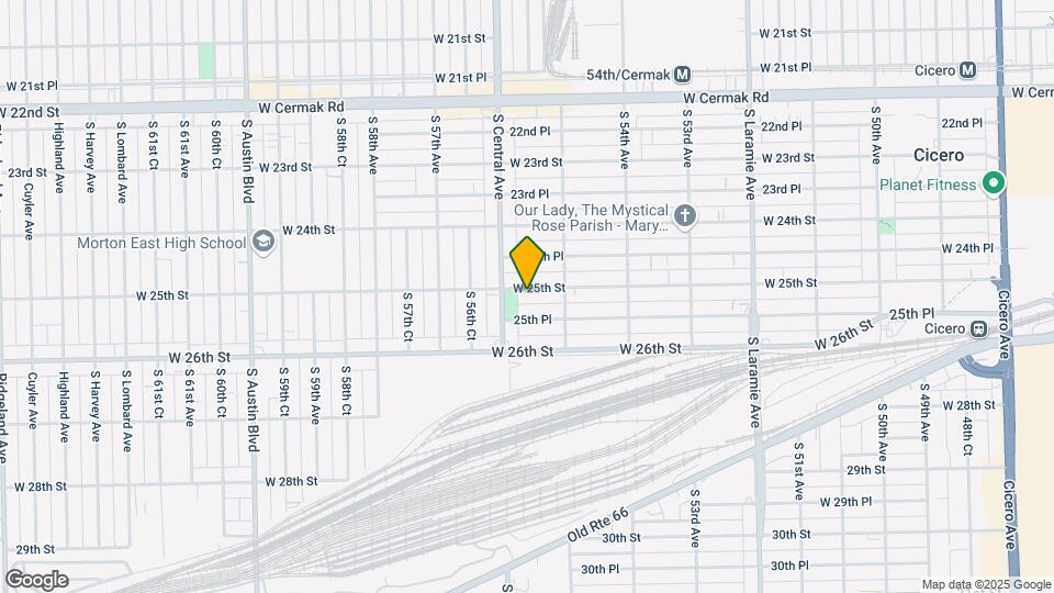 5527-5531 W 25th St Mapa y Detalles de la Ubicación