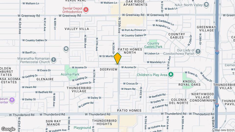 3502 W Acoma Dr Map and Location Details