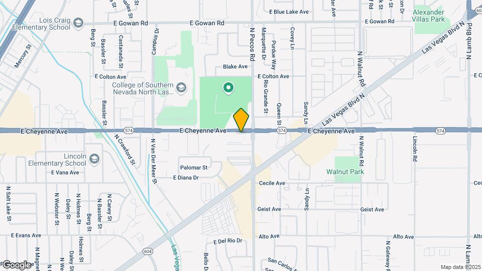 3439 E Cheyenne Ave Mapa y Detalles de la Ubicación
