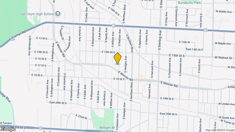 1608 S Ralston Ave Map and Location Details