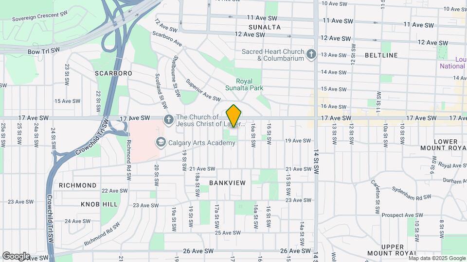 1821 17 St SW Map and Location Details