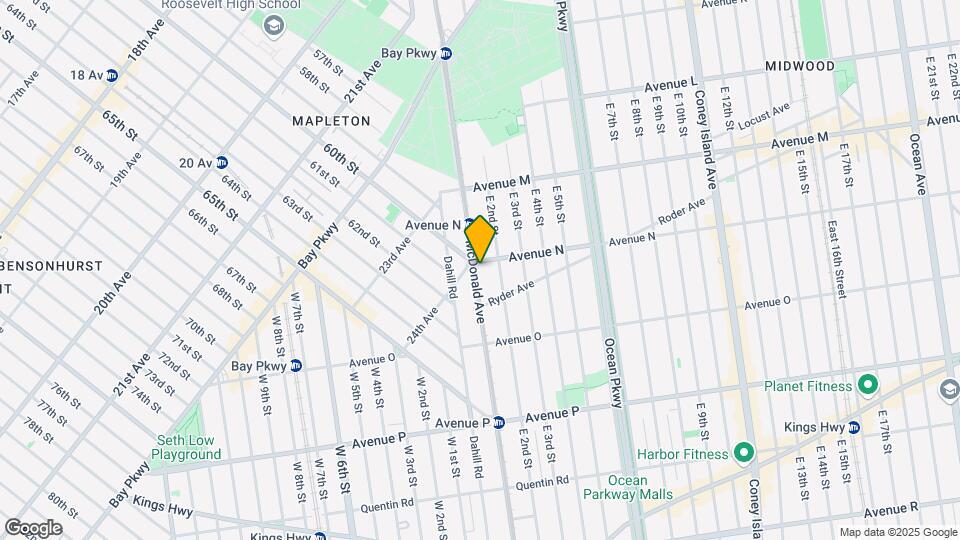 1601 Mcdonald Ave Mapa y Detalles de la Ubicación