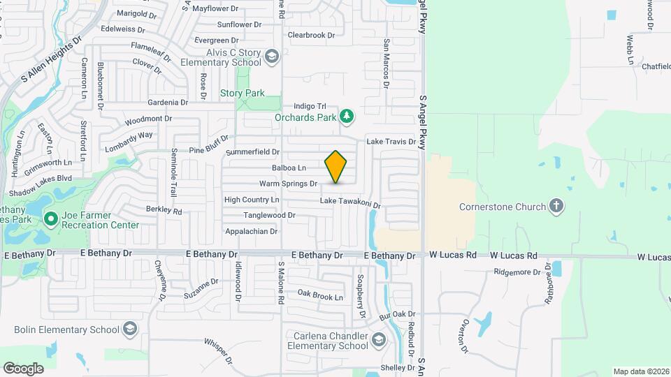 1630 Warm Springs Dr Map and Location Details