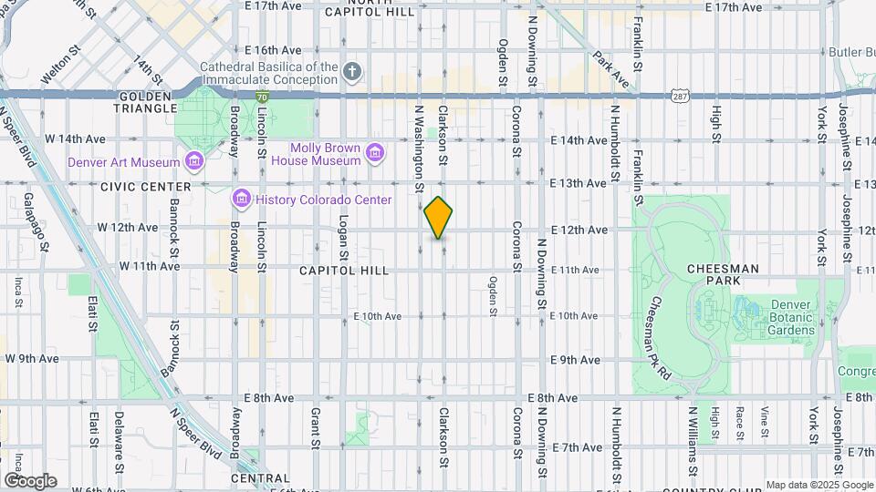 1145 N Clarkson St Map and Location Details