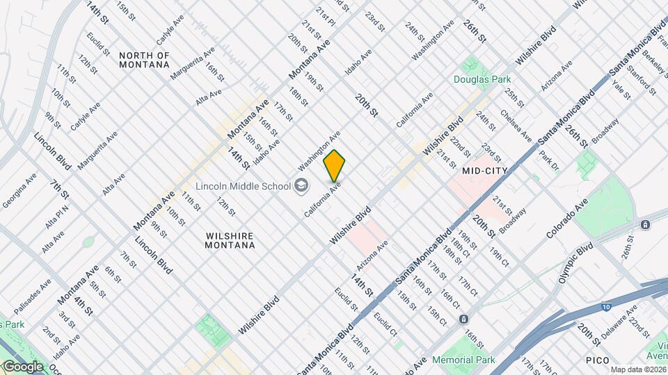 1605 California Ave, Unit A Map and Location Details