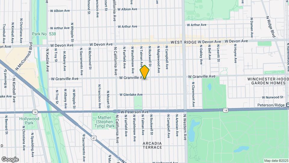 6149 N Talman Ave Map and Location Details