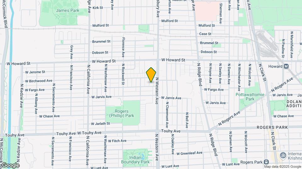 7439 N Artesian Ave, Unit 1 Map and Location Details